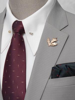 Bộ Suit Xám Trắng Caro Modern Fit TGS355